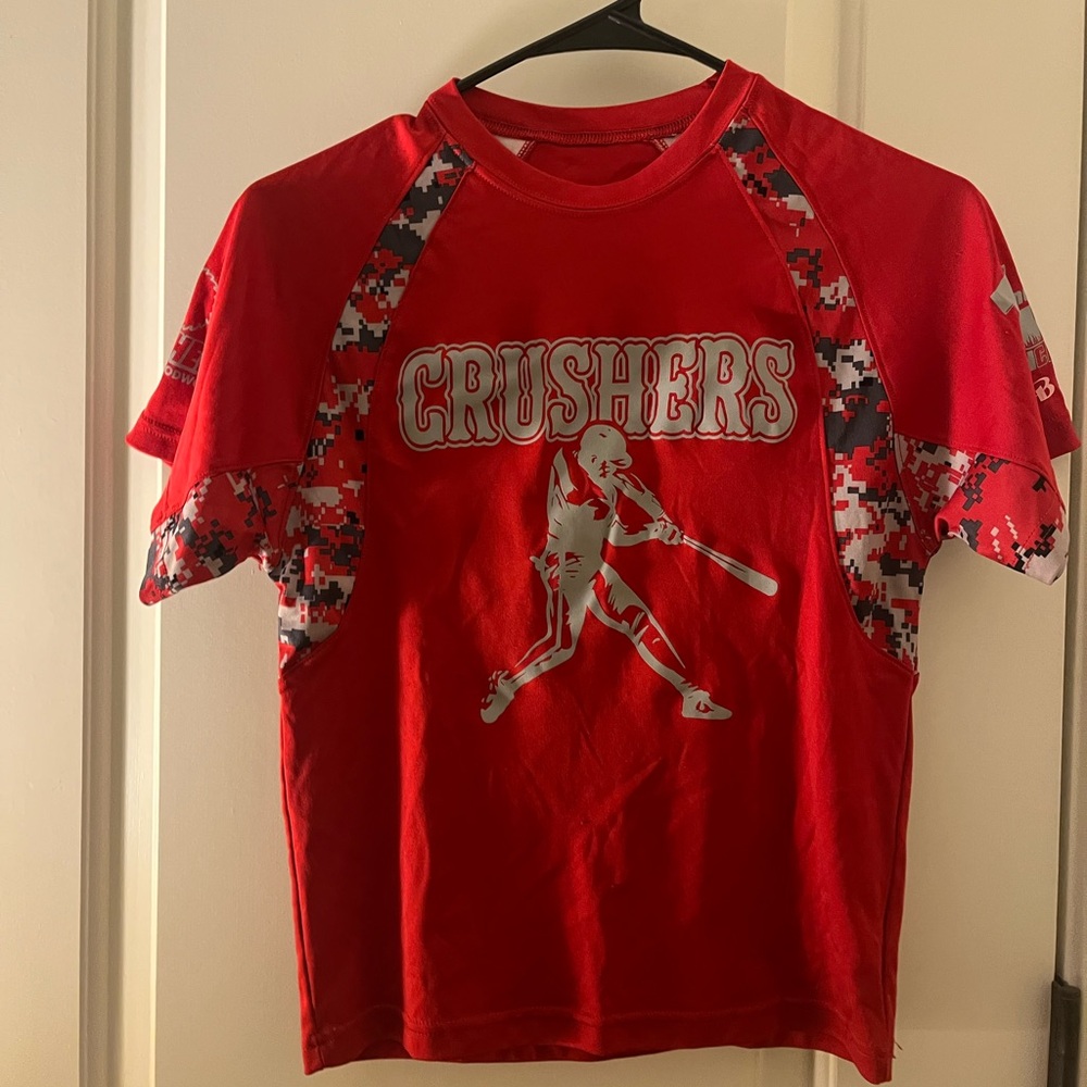 Badger Sport Boys Active Short Sleeve T-Shirt Graphic Size Small Red